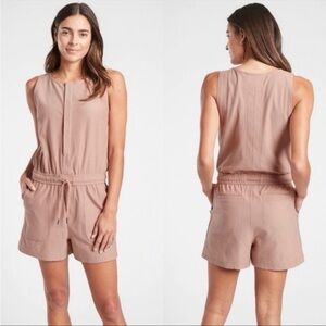 Athleta Farallon Romper Mocha Latte Women’s Size Small